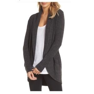 Barefoot Dreams Cozy Chic Lite Circle Cardigan, XS/S, Charcoal Grey